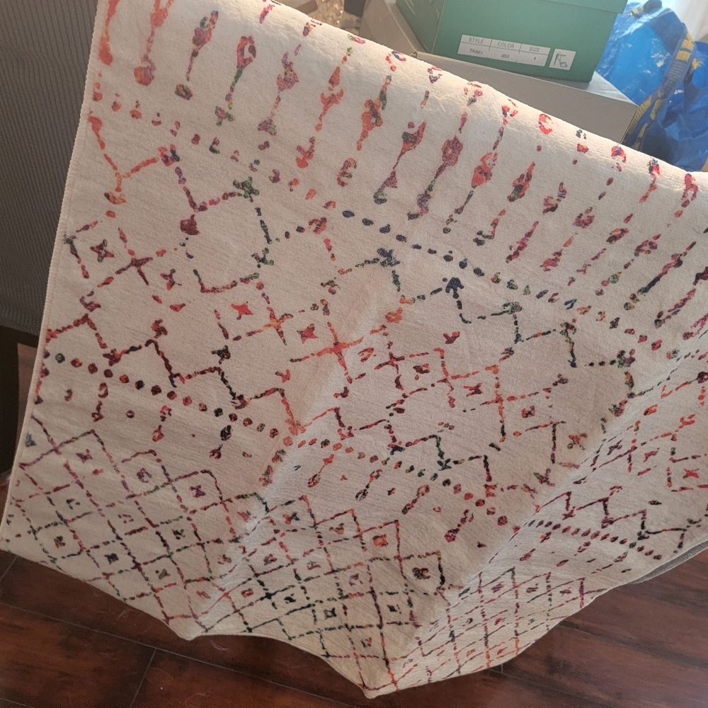 Colorful Patterned Textile Morrocan Style Rug